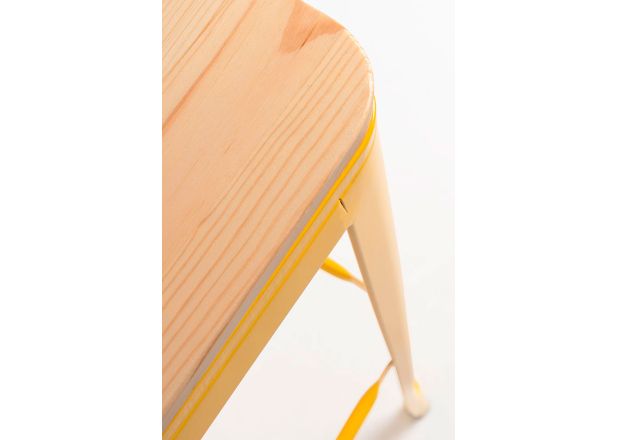 Pack 4 Taburetes Meyer Altos Madera Natural
