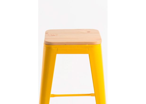 Pack 4 Taburetes Meyer Altos Madera Natural
