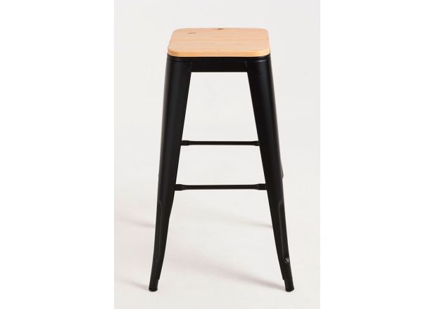 Pack 4 Taburetes Meyer Altos Madera Natural