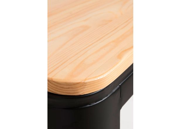 Pack 4 Taburetes Meyer Altos Madera Natural