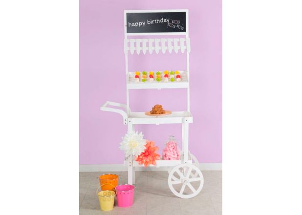 Carrito Candy Bar Lou Madera Envejecida 