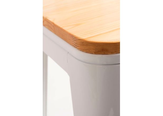 Pack 4 Taburetes Meyer Respaldo Madera Natural