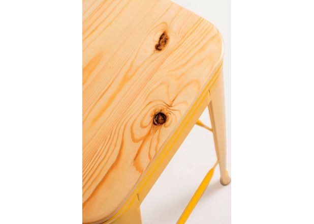 Pack 4 Taburetes Meyer Respaldo Madera Natural
