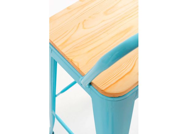 Pack 4 Taburetes Meyer Respaldo Madera Natural
