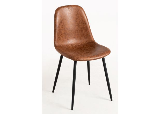 Silla Black Leo Polipiel Vintage