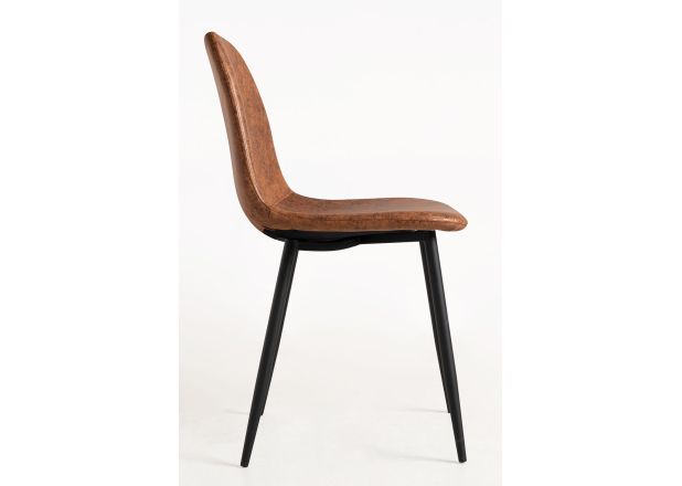 Silla Black Leo Polipiel Vintage