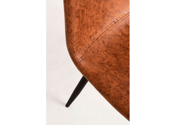 Cadeira Black Leo Couro Sintético Vintage