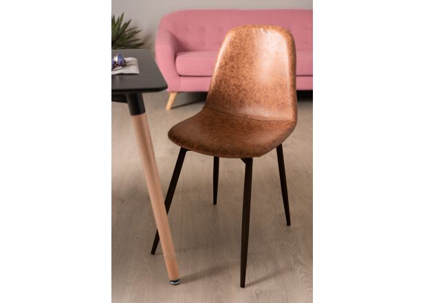 Silla Black Leo Polipiel Vintage