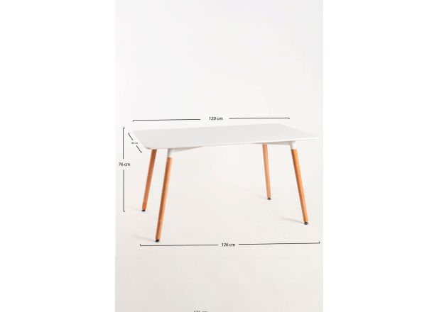 Mesa Nera Rectangular 120 x 80 cm