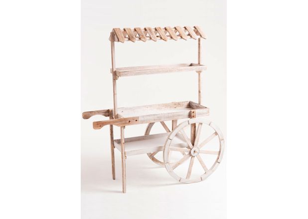 Carrito Candy Bar Madera Dins Envejecido