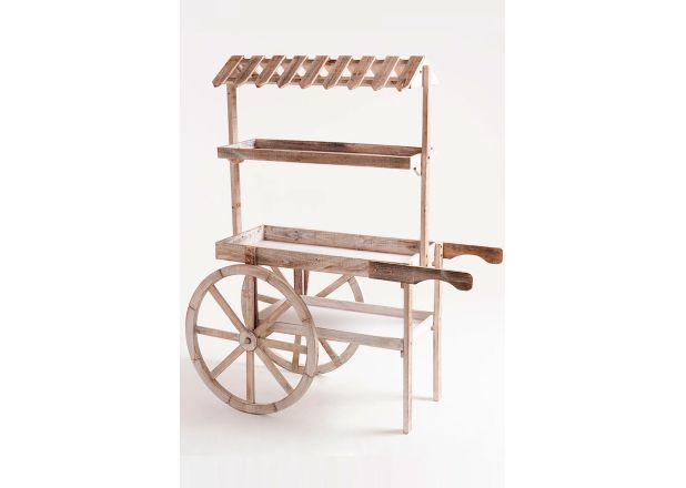 Carrito Candy Bar Madera Dins Envejecido
