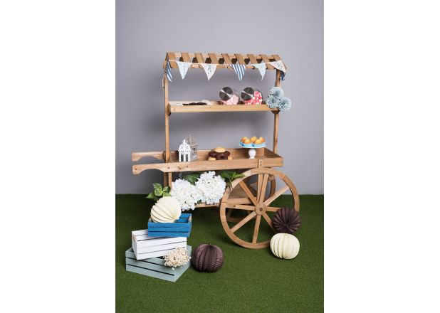 Carrito Candy Bar Madera Dins Envejecido