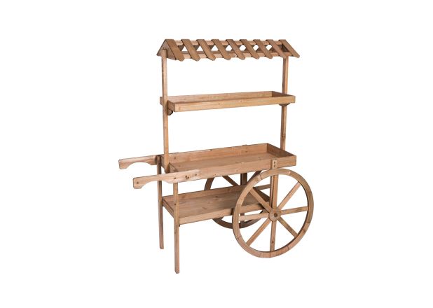 Carrito Candy Bar Madera Dins Envejecido