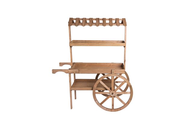 Carrito Candy Bar Madera Dins Envejecido