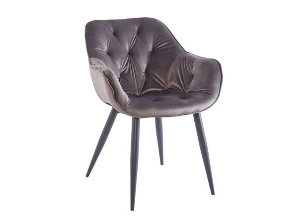 Silla Creta Black Terciopelo