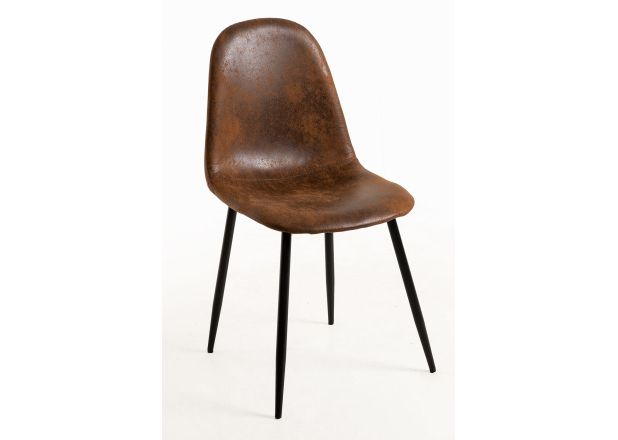 Silla Black Leo Polipiel Vintage