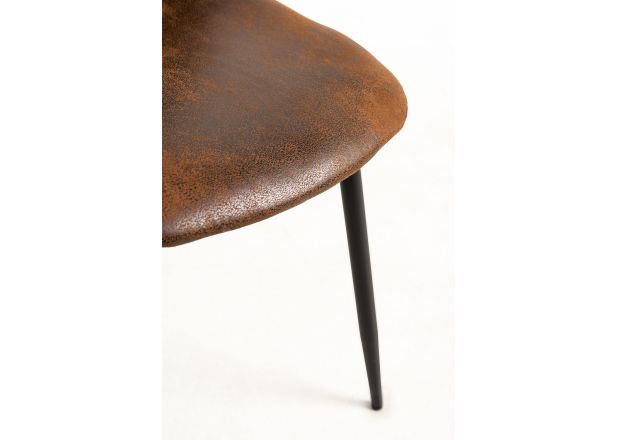 Silla Black Leo Polipiel Vintage