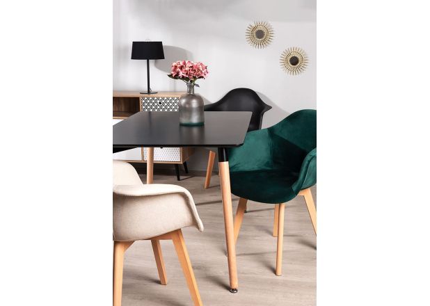 Mesa Nera Rectangular 120 x 80 cm