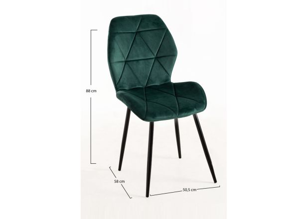 Silla Lespa Terciopelo Patas Negras