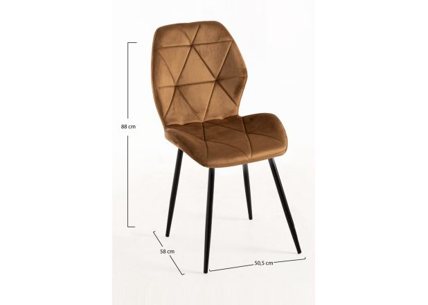Silla Lespa Terciopelo Patas Negras