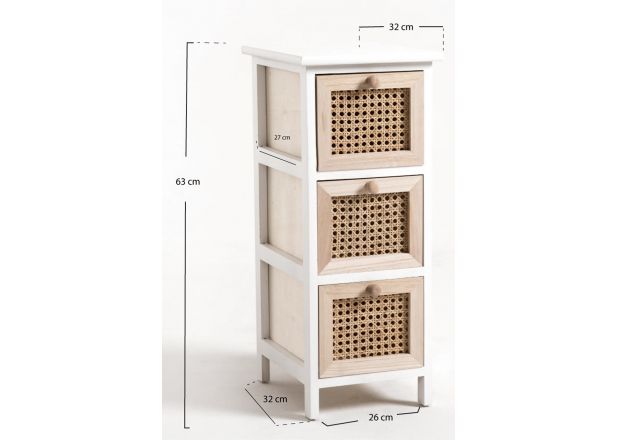Cajonera Estrecha Neblan 3 Cajones