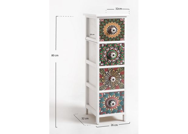 Cajonera Estrecha Sankel 4 Cajones
